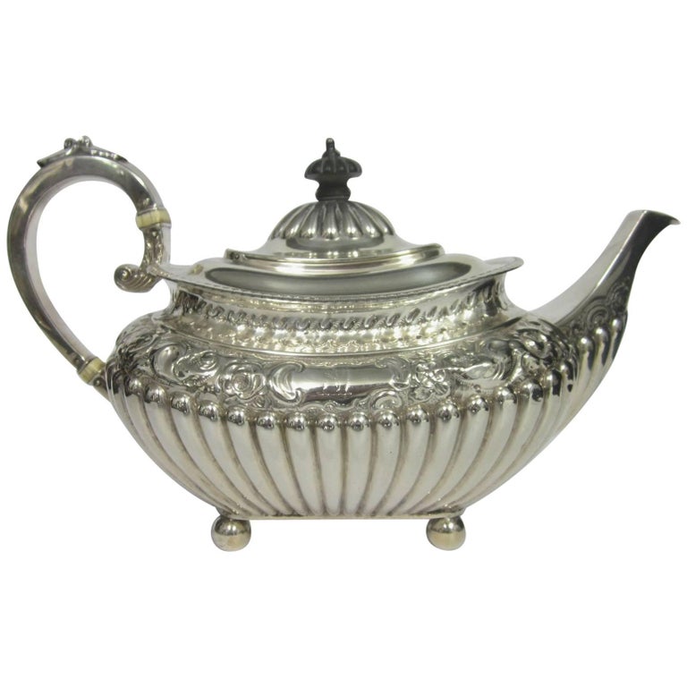 Sterling Silver Teapot, Hallmarked, Birmingham, 1895 For Sale at 1stdibs