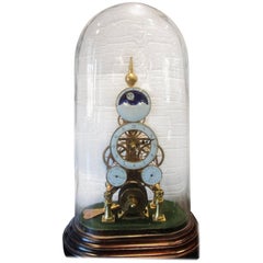 Skeleton Clock in a Glass Dome