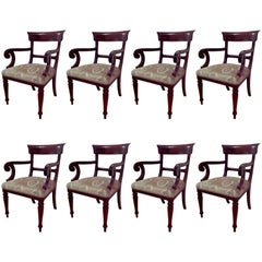 Set of Eight Victorian Style Carver Chairs