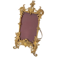 Antique Victorian Gilt Brass Photo Frame, circa 1890