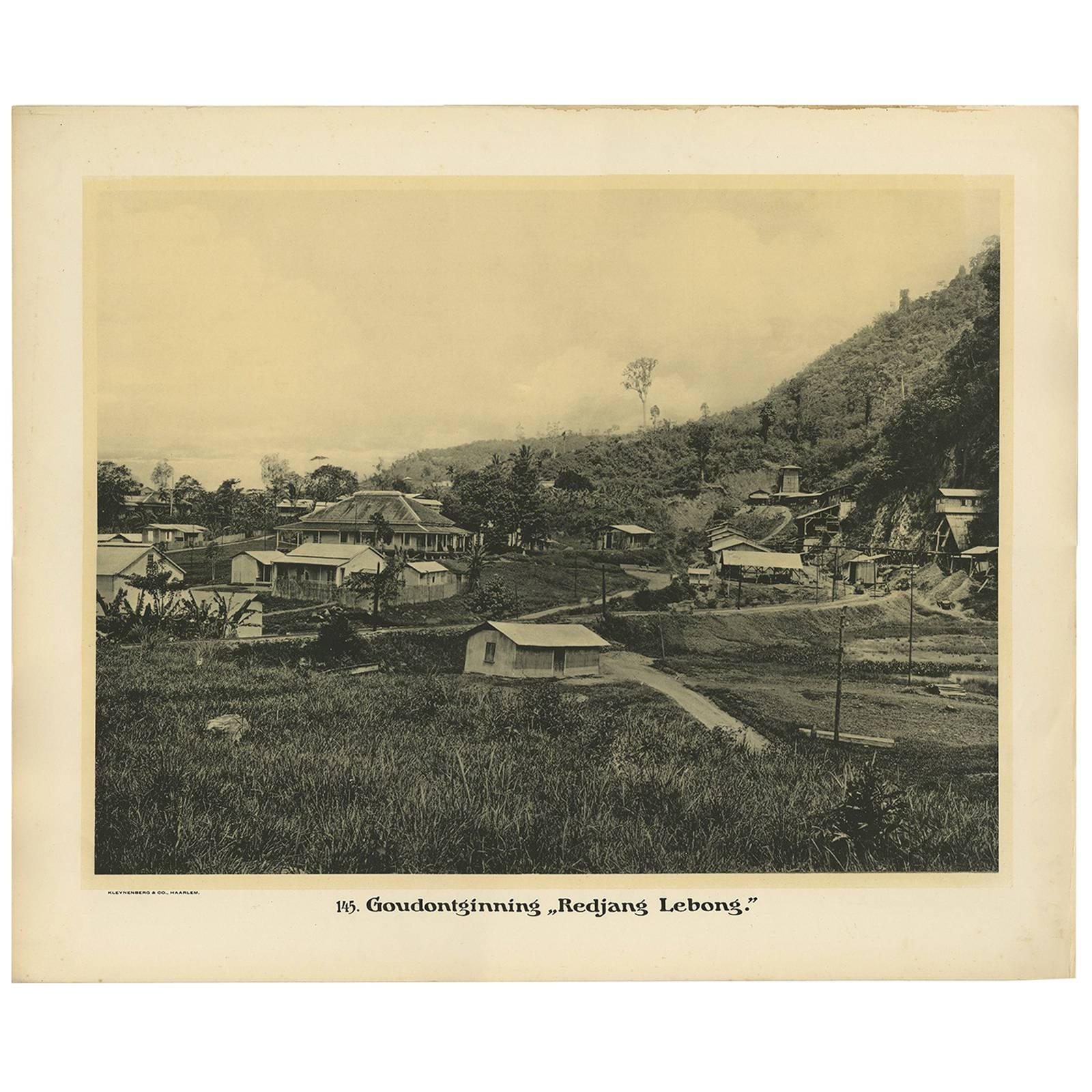 Photographic Plate Illustrating the Gold Mine ‘Redjang Lebong’ by Kleynenberg