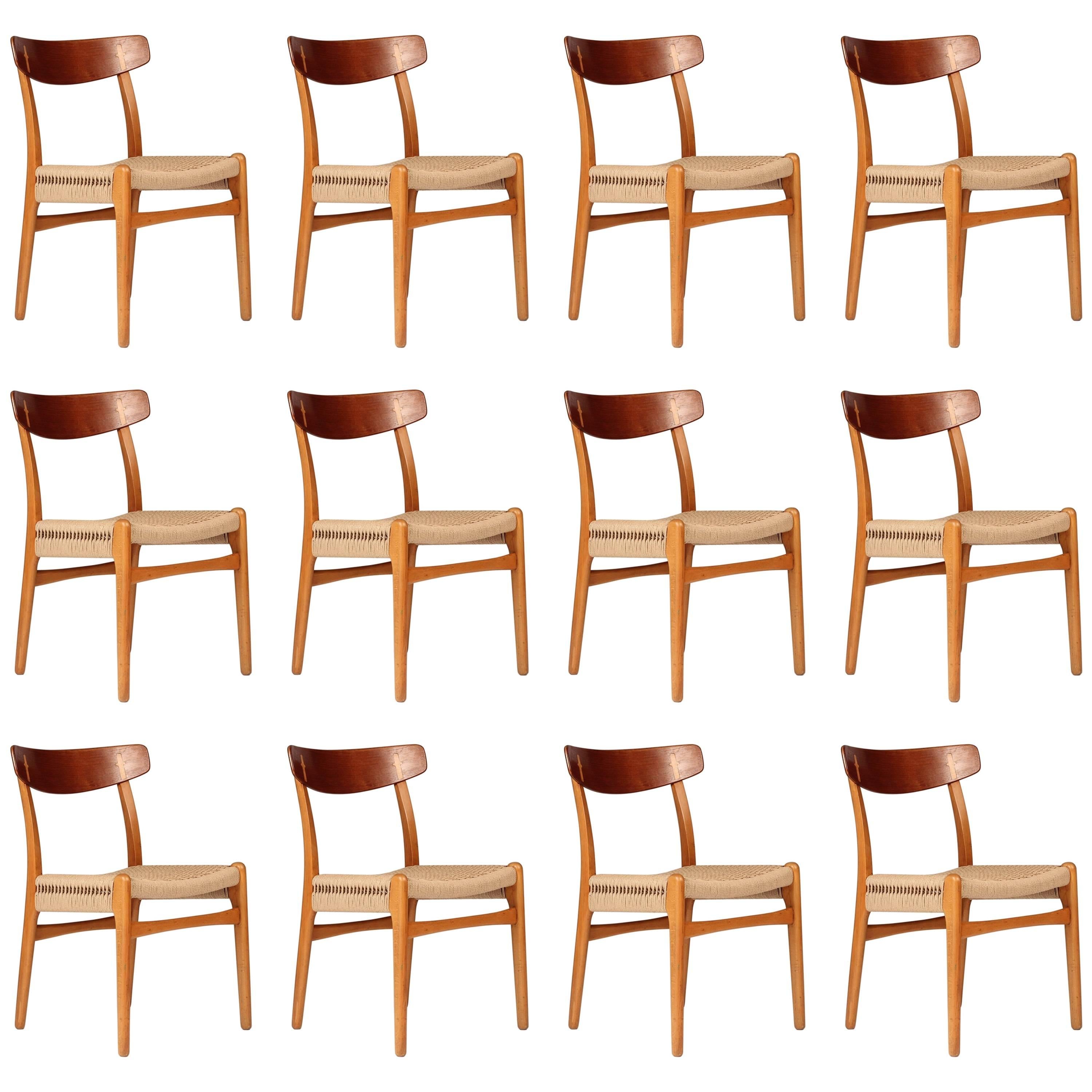 Set of 12 Hans Wegner CH23 Dinning Chairs