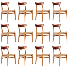 Set of 12 Hans Wegner CH23 Dinning Chairs