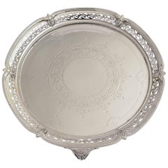 Edwardian Pierced and Embossed Salver