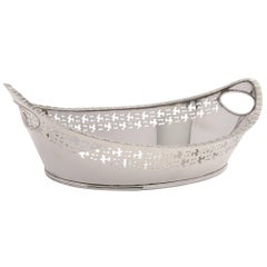 Antique Victorian Silver Plated Bread Basket, circa 1890