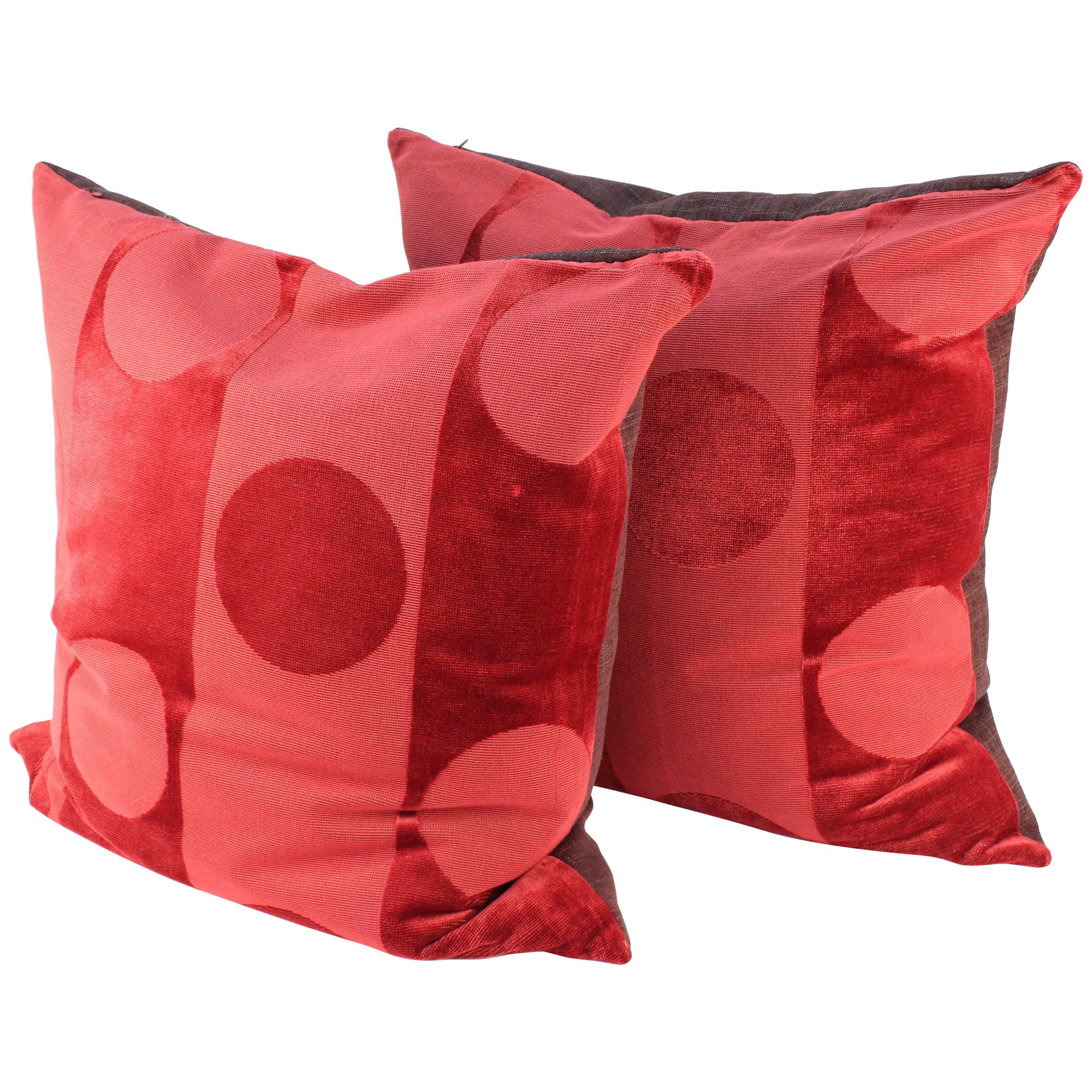Pair of Pillows in Clarence House Fabric