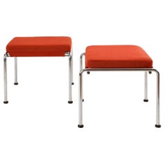 Vintage Pair of Modernist Stools, Switzerland, 1935
