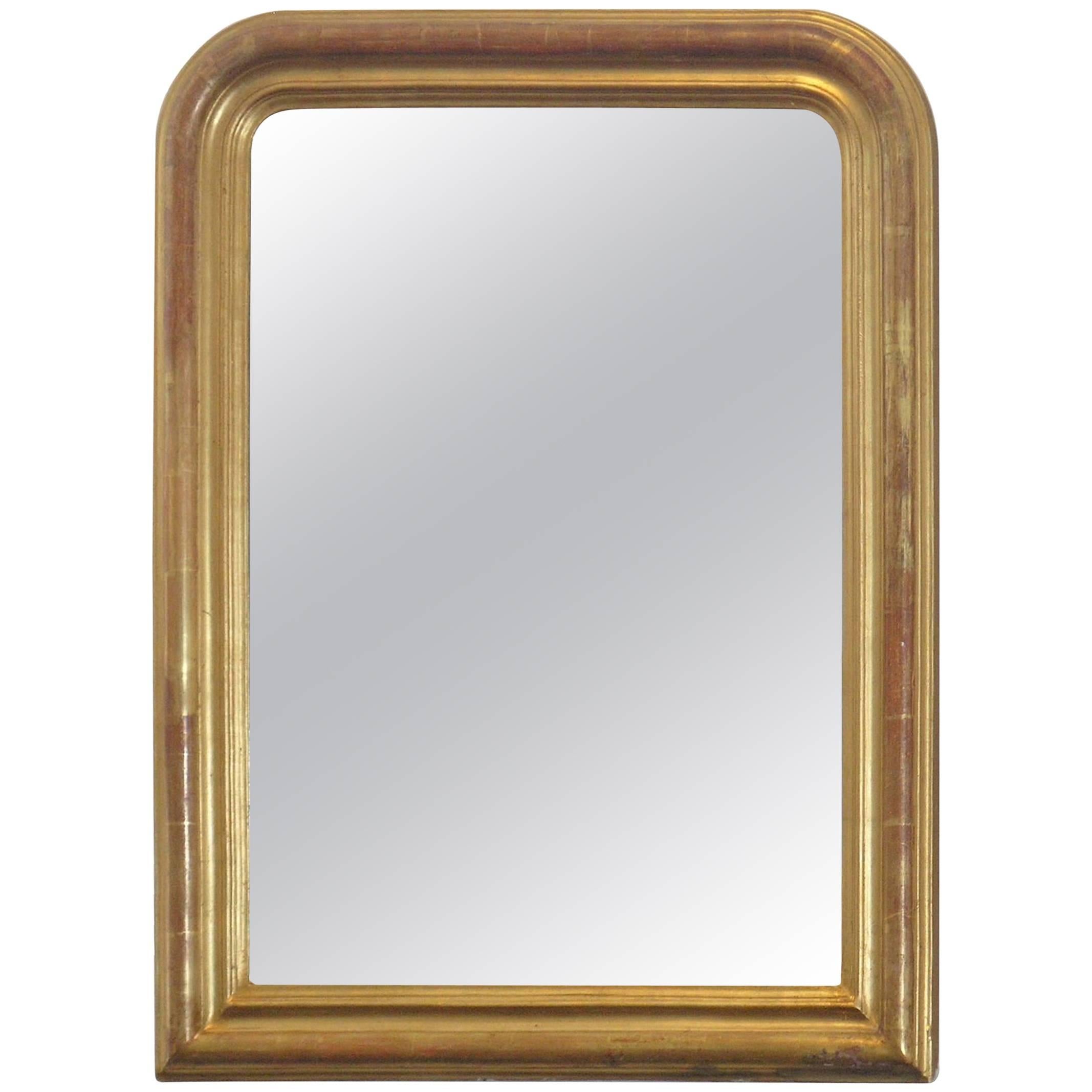 24-Karat Gold Leafed Louis Philippe Mirror For Sale