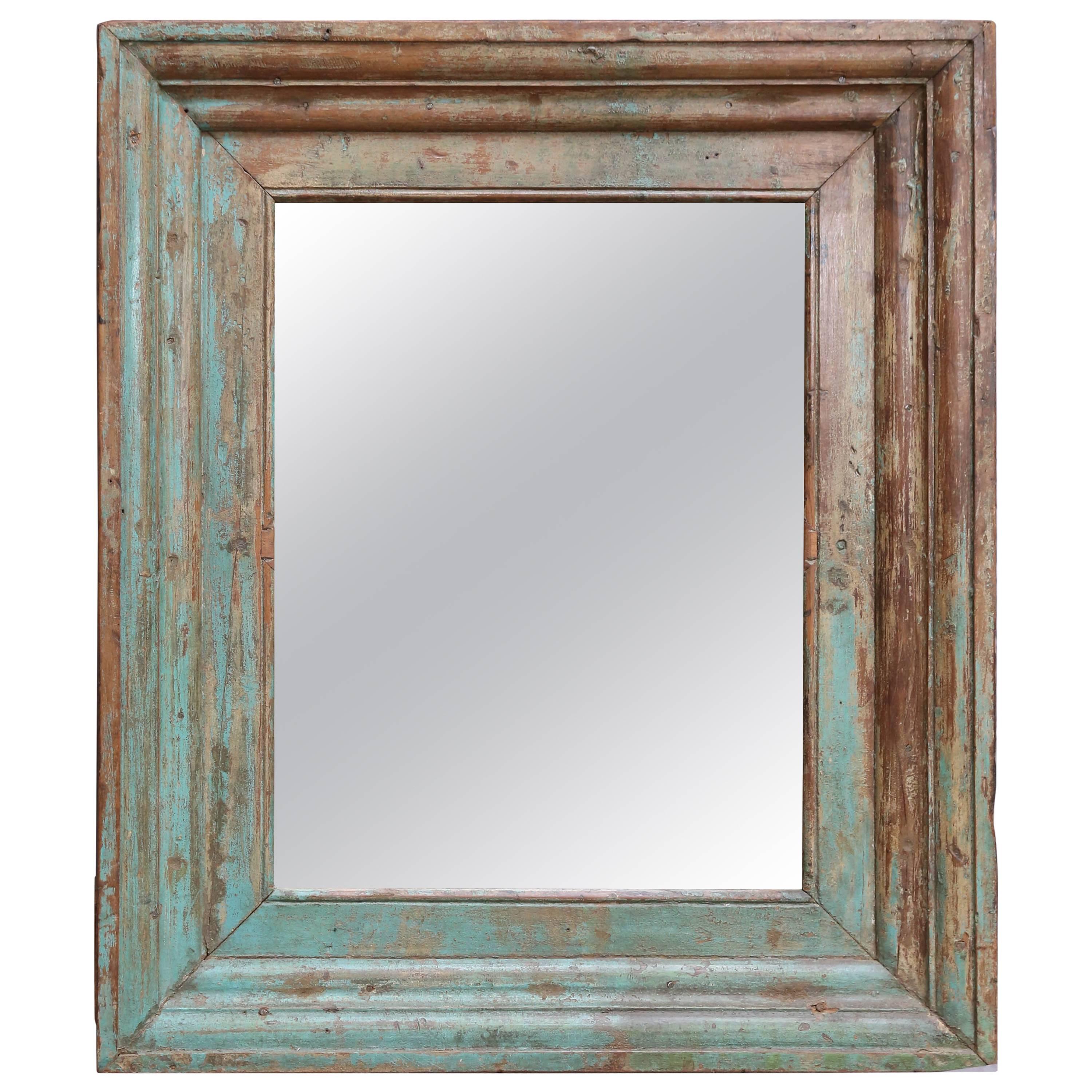 Frame Comes from a 1840s Heavy Teak Wood Window Frame of a Colonial Home For Sale