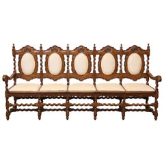 Vintage 1850s Solid Satinwood Superbly Handcrafted Bench from Sri Lanka