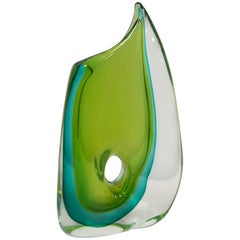 Luciano Gaspari Green Glass Sculpture
