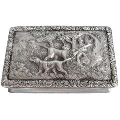 Exceptionally Fine George iv Hunting Snuff Box Made 1825 by Thomas Shaw