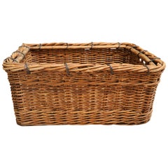 Nice, French Wicker Basket, Circa 1940 Nice, French Wicker Basket, Circa 1940