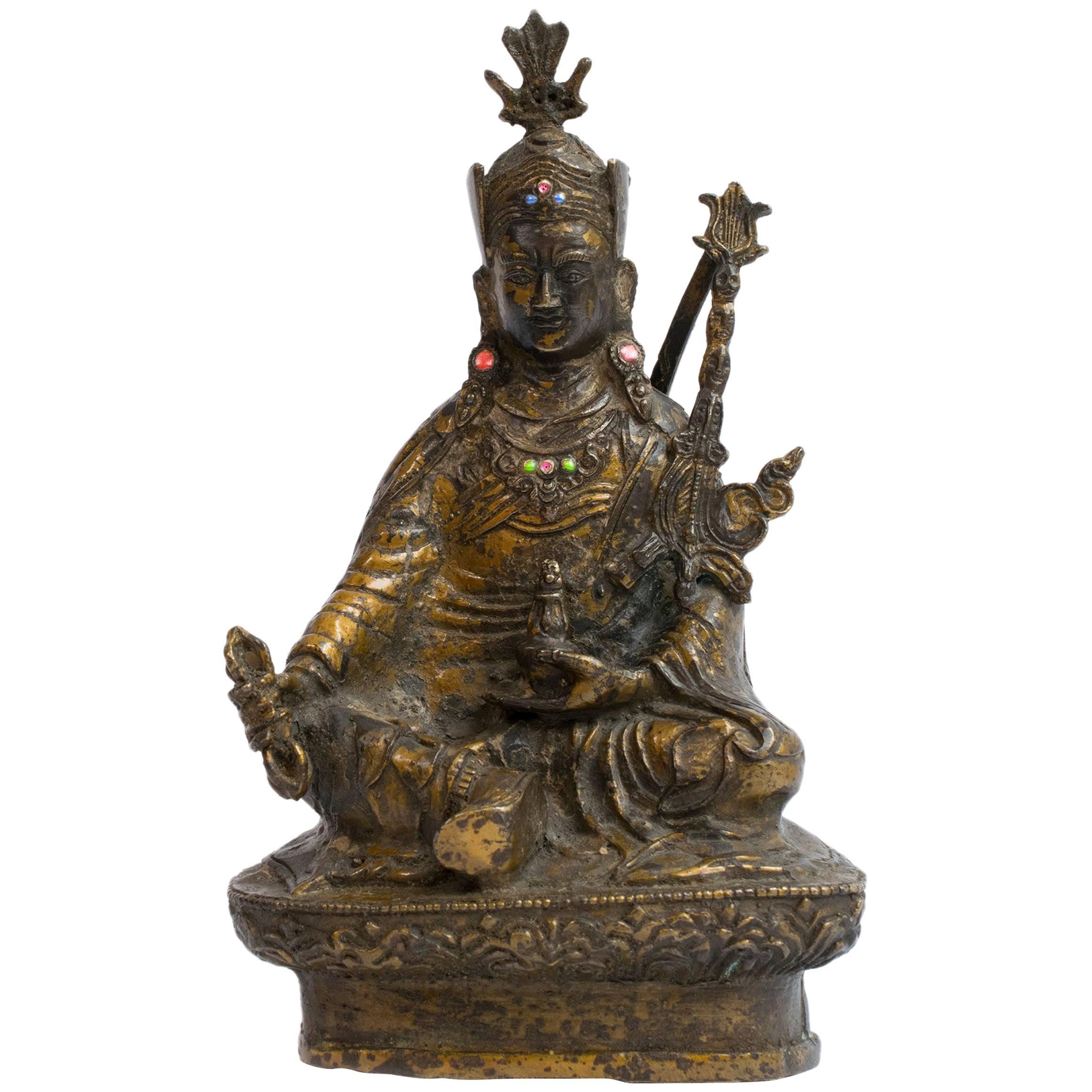 Tibetan Gilt Bronze Figure of Deity