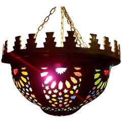 Moroccan Brass Lantern, Meknes Style