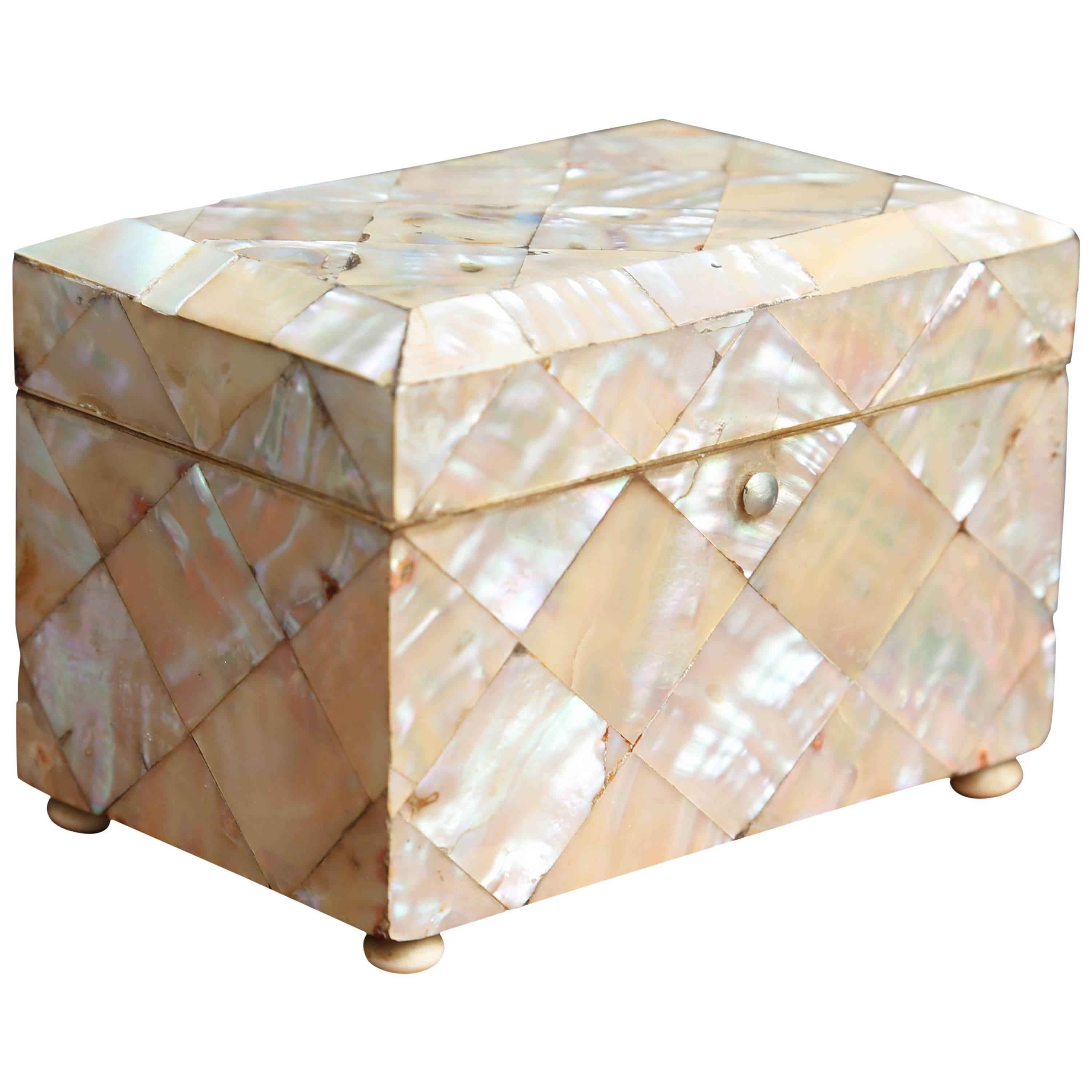 Petite Mother-of-Pearl Tea Caddy