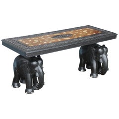 Anglo-Indian Elephant Motif Cocktail Table