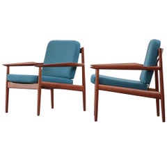 Rare Easy Chairs by Arne Vodder 1960s Teak Danish