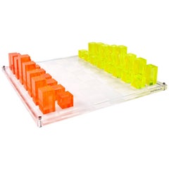 Neon Lucite Chess Set