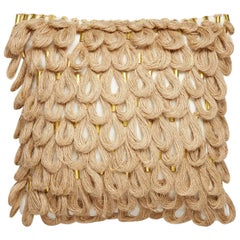 Topanga Loop Jute and Brass Pillow