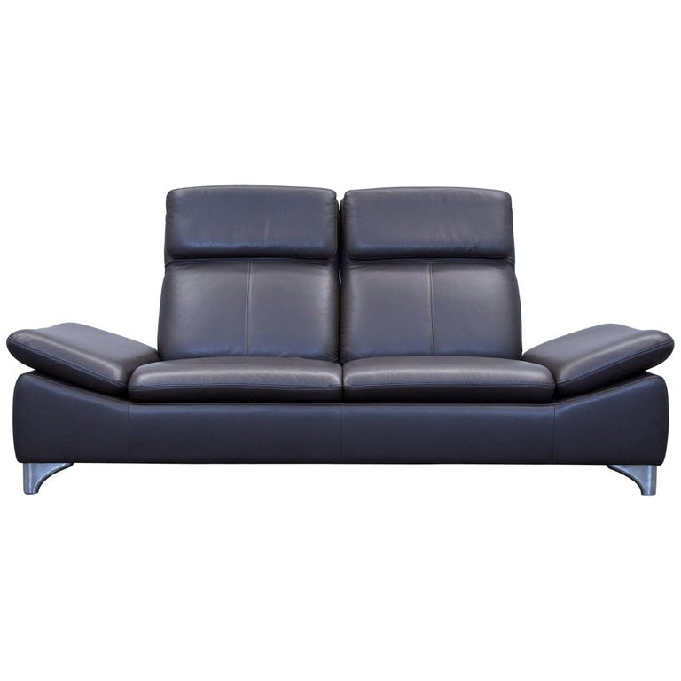 Willi Schillig Designer Sofa Leather Brown Two Seat Function Couch Willi Schillig Designer Sofa Leather Brown Two Seat Function Couch Modern For