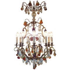 Unique French Chandelier Decorated with Different Kind of Fruits, 20th Century