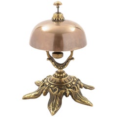 Antique Victorian Brass and Bronze Counter Bell, circa 1890