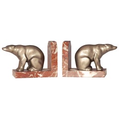 Pair of Art Deco Polar Bear Bookends