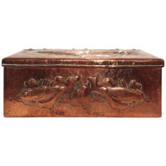 Arts & Crafts Movement Copper Casket by the Newlyn School