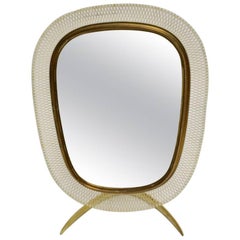 Brass Vintage Table Mirror by Vereinigte Werkstätten München circa 1958, Germany