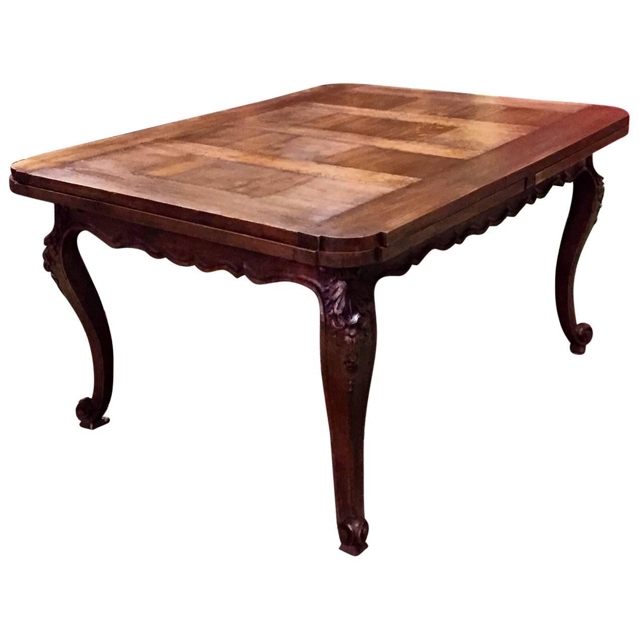 1900s Oak Louis XV Table