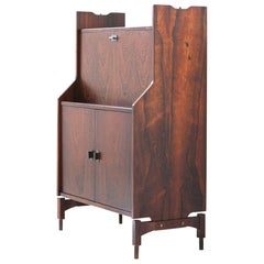 Rosewood Secretaire by Claudio Salocchi for Sormani, 1960s Credenza Highboard