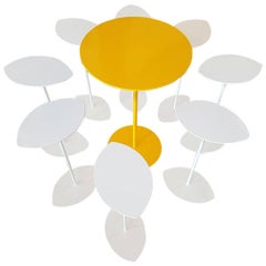 Love Me Love Me Not Design Daisy-Shaped Iron Coffee Table, 21st Century
