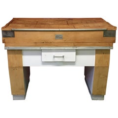 1960s Block Butchers Kitchen Island