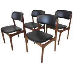 Eric Buck Danish Teak Wood Dining Chairs