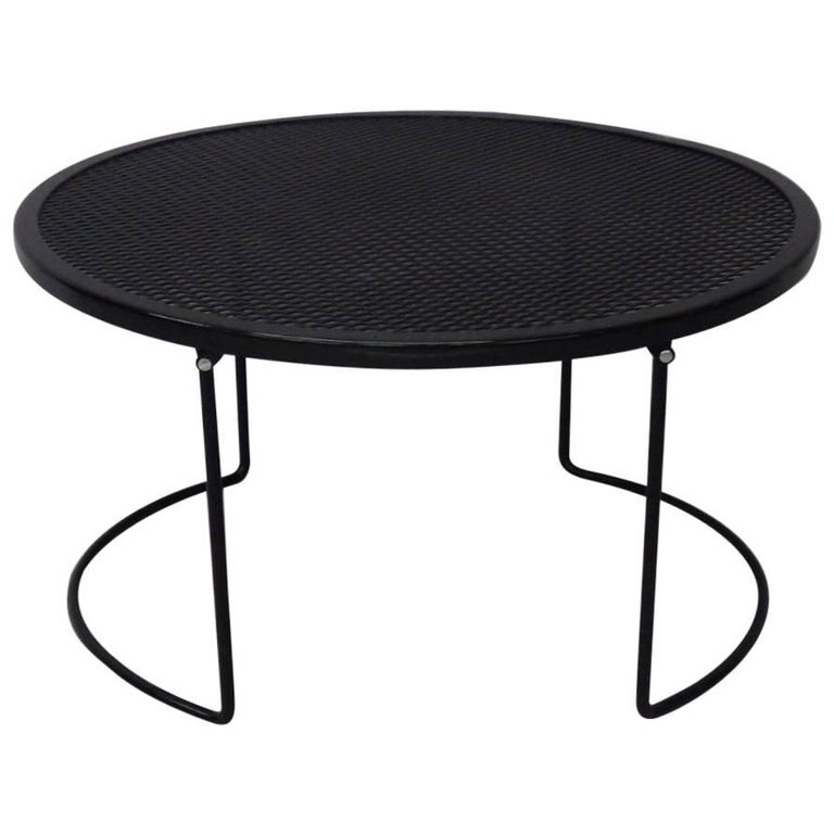 Round Woodard Wrought Iron Coffee Table at 1stDibs