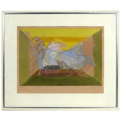Vibrant Abstract Color Lithograph by Jacques Villon Vibrant Abstract Color Lithograph by Jacques Villon