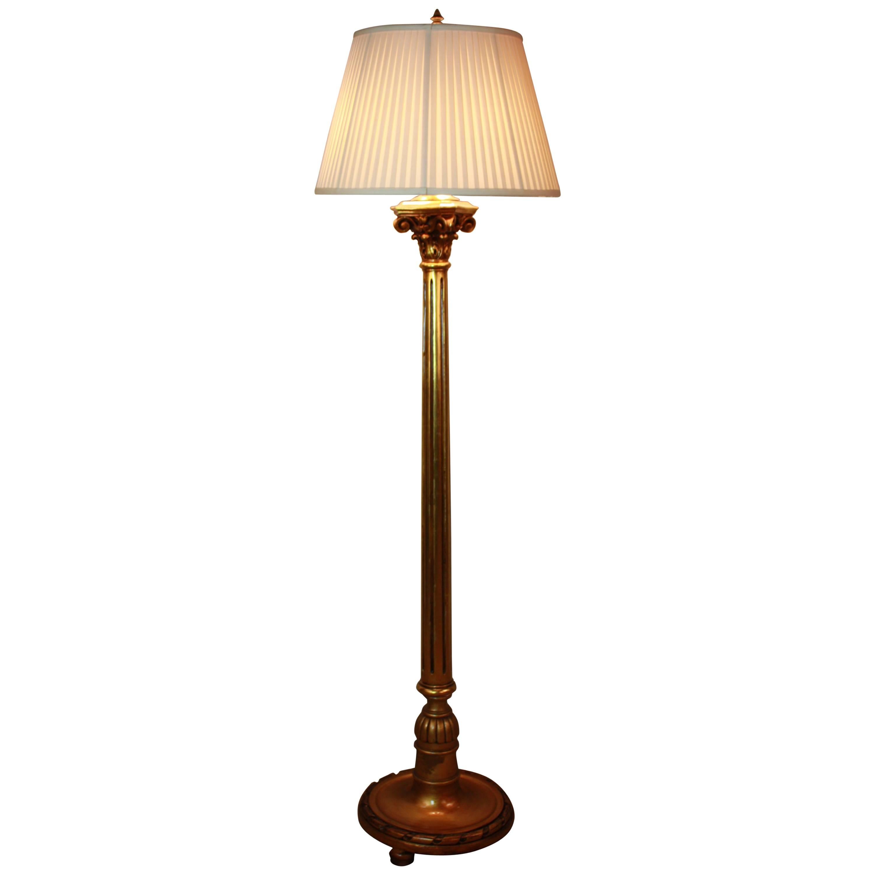 Spanish Giltwood Floor Lamp