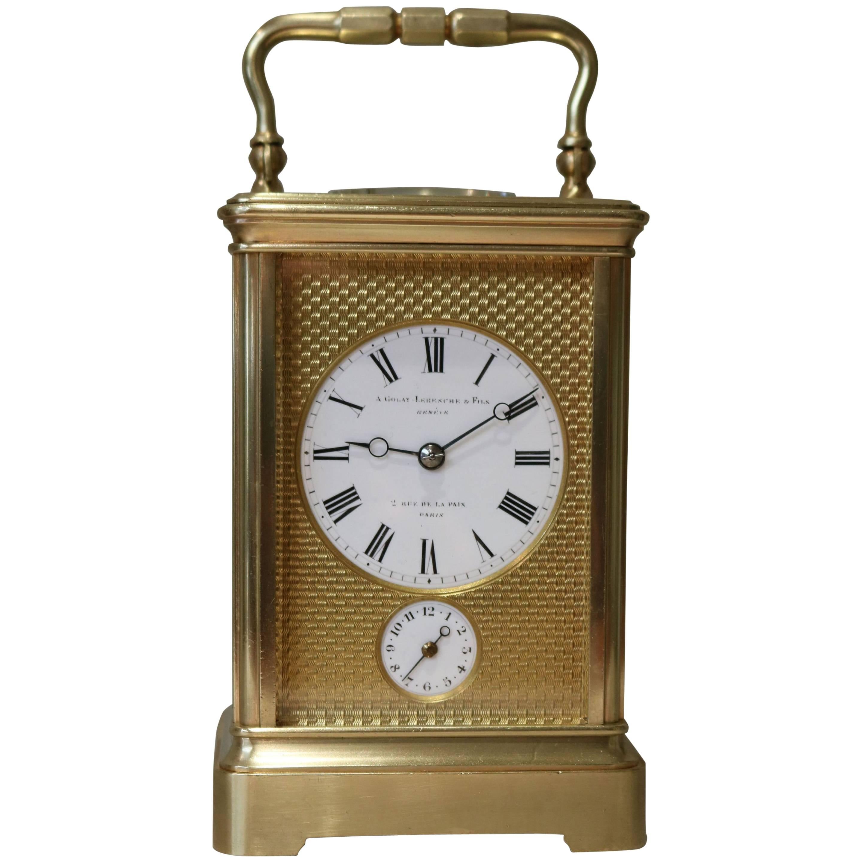 Fine Striking Carriage Clock by Drocourt For Sale