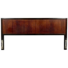 Clean Lined Rosewood Headboard by Harvey Probber - King Size