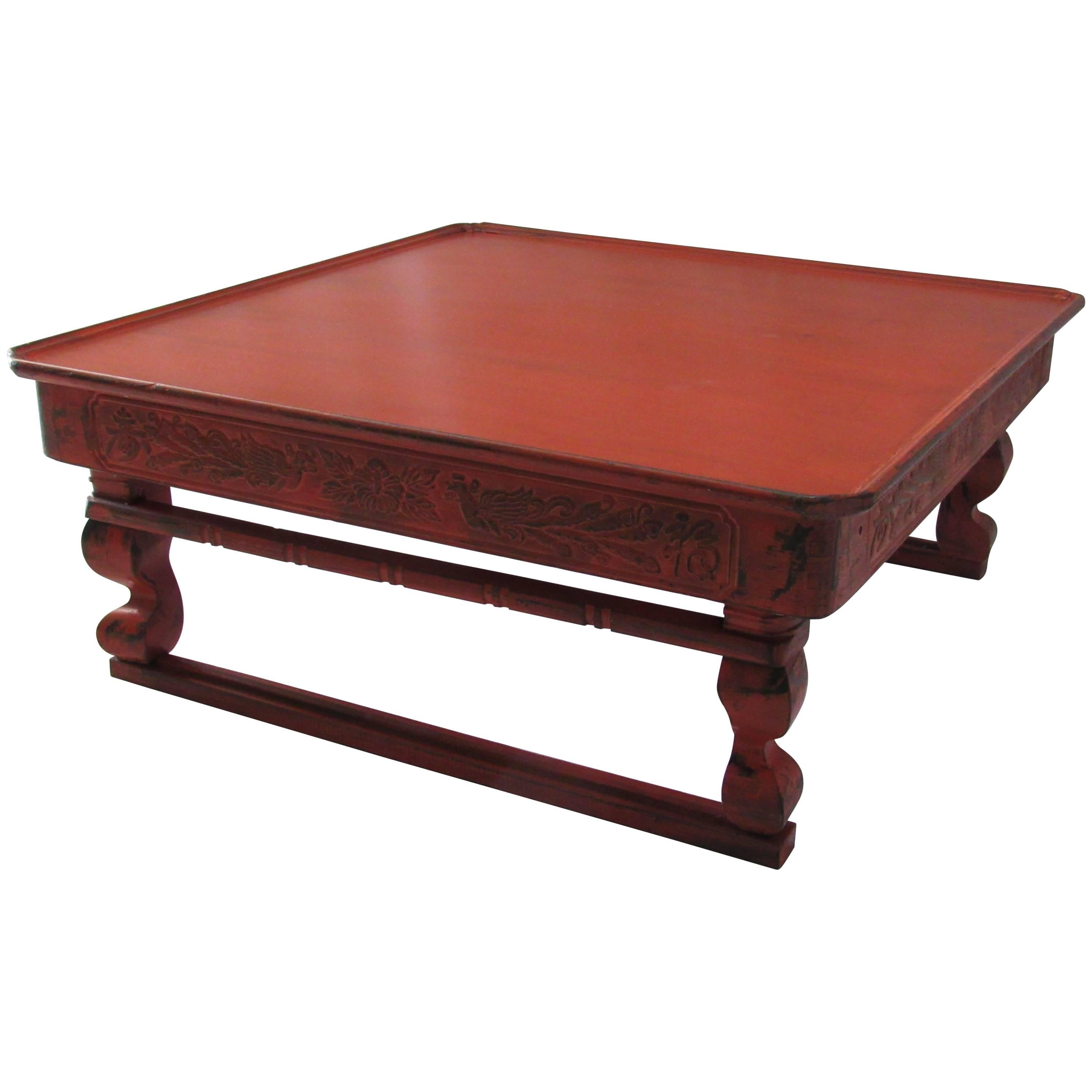 Chinese Red Travel Table For Sale