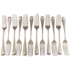 12 George III Old English Dinner Forks