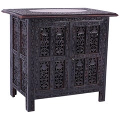 Anglo Indian Table with a Two-Door Cabinet
