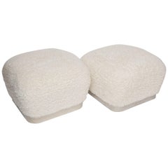 Karl Springer Souffle Ottomans or Poufs