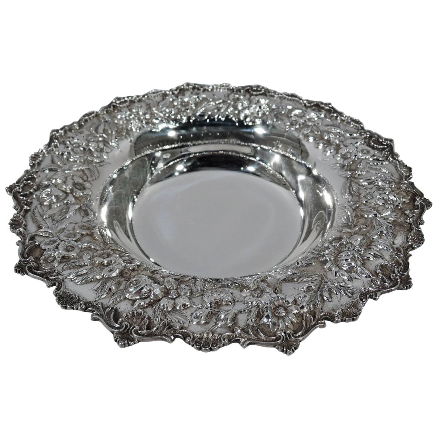 Kirk Repousse Sterling Silver Footed Bowl