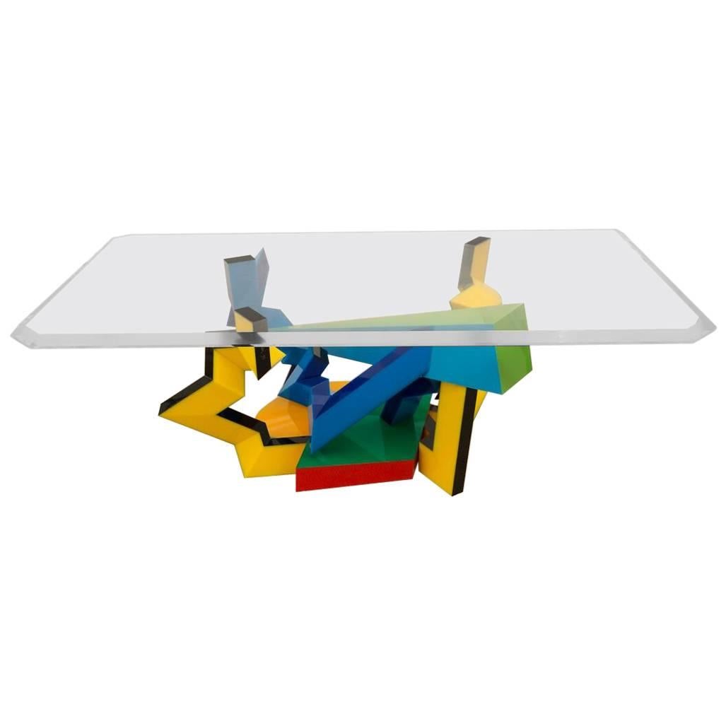 Jean Claude Farhi Sculptural Cocktail Table For Sale