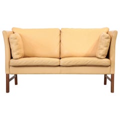 Danish Sofa Beige Two-Seat, 1970s