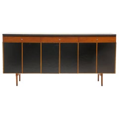 Paul McCobb Credenza or Sideboard, Walnut with Original Marble Top