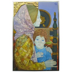 Mother & Child Portrait by Spanish Artist Gabriel Portoles