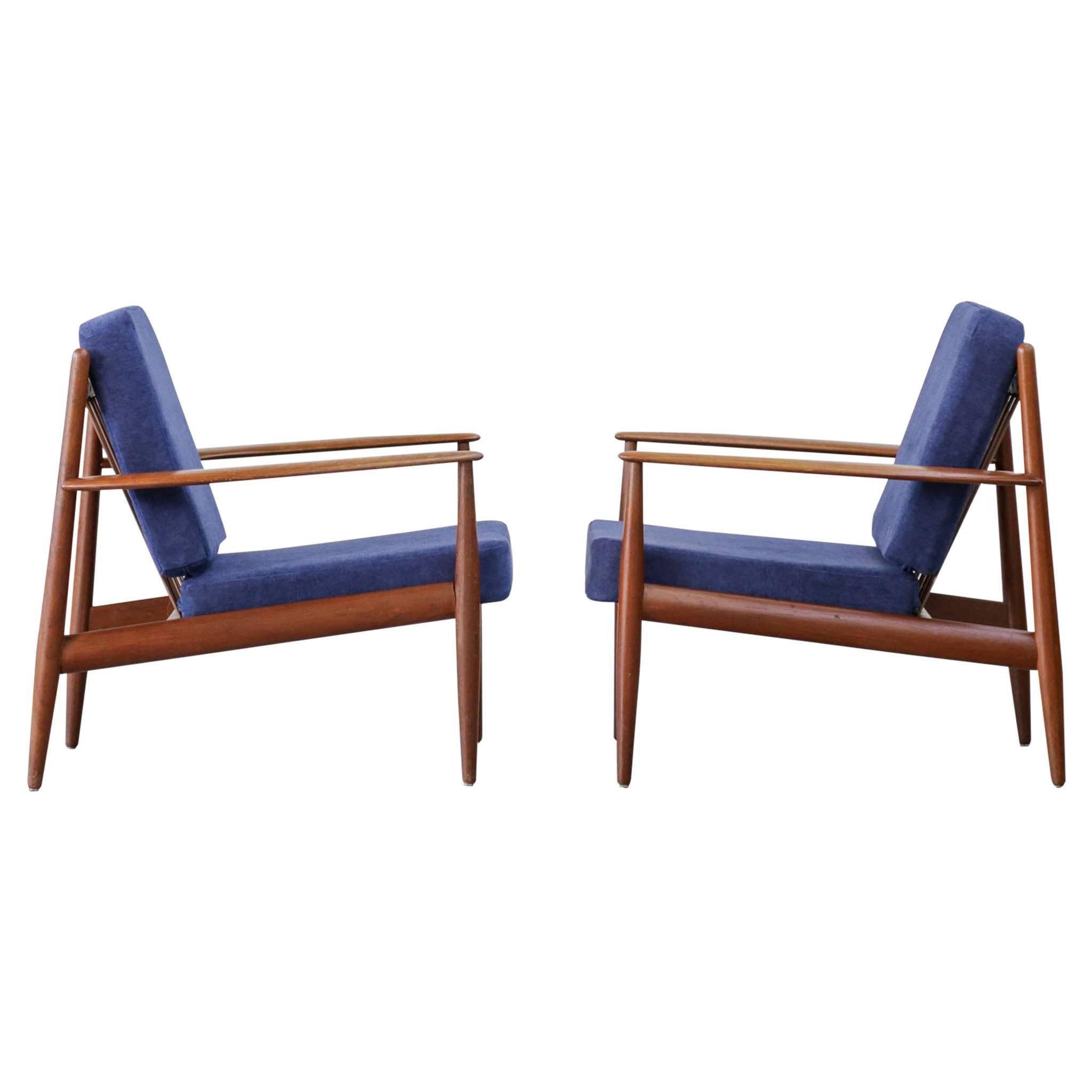 Pair of Lounge Chairs Grete Jalk Danish Teak
